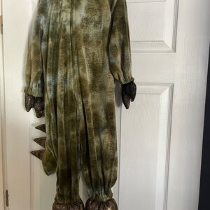 Plush Dinosaur Onesie with Tail and Claws